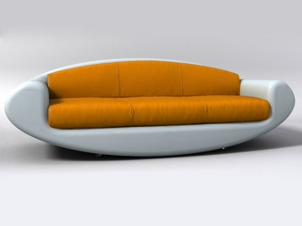 canape design orange