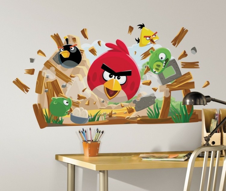 décoration chambre angry birds