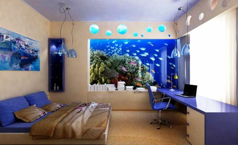 décoration chambre aquarium
