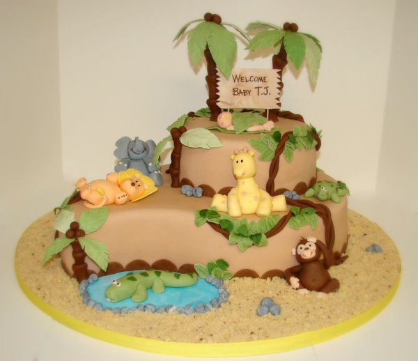 Gâteau d'anniversaire Jungle Cake design La Marmiton - gateau anniversaire jungle