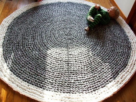 tricoter tapis rond