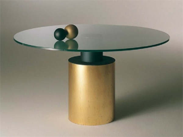 table ronde contemporaine verre