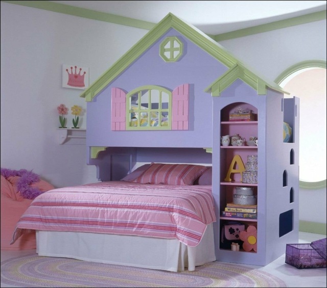 lit fille maison princesse avec deux étages