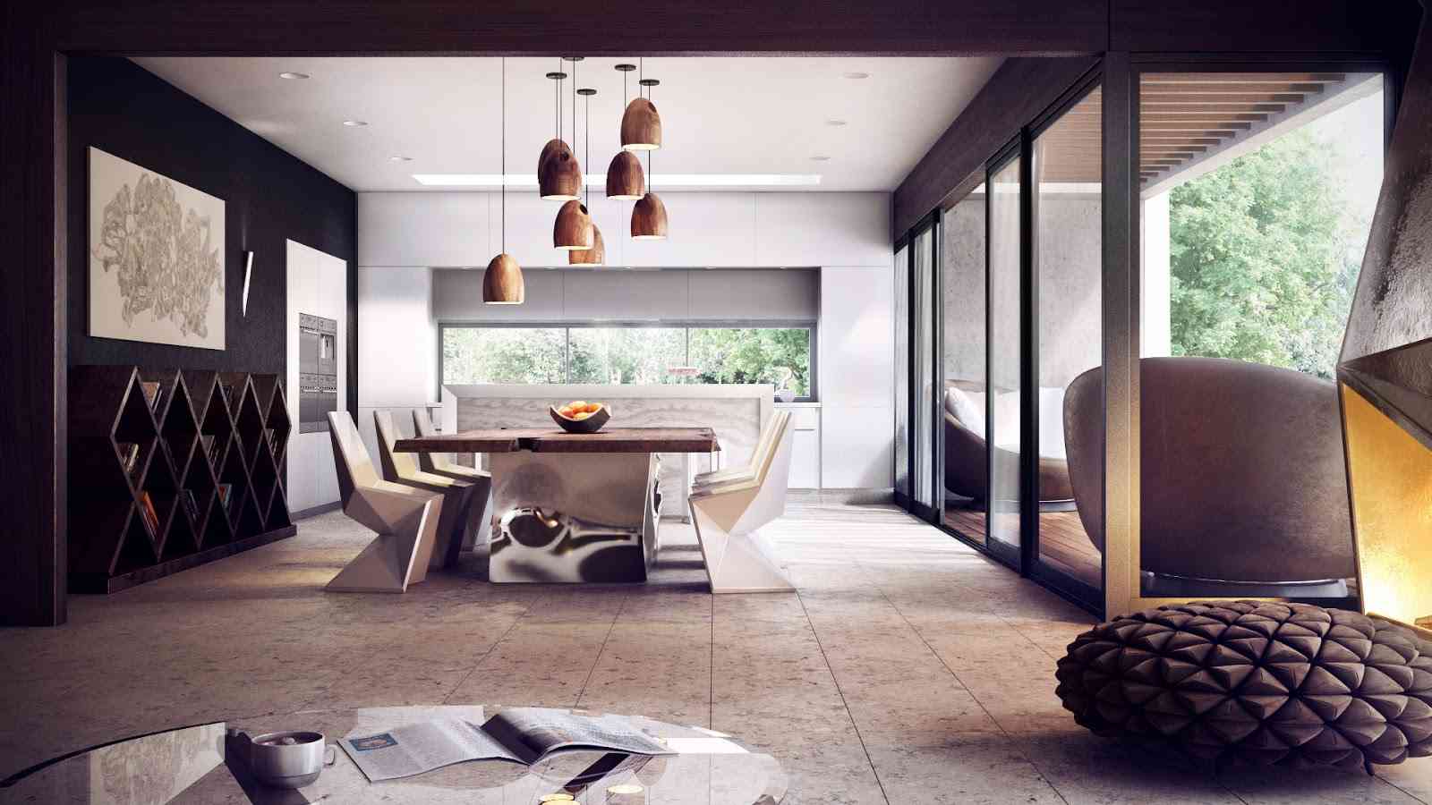 salle à manger moderne style minimaliste design
