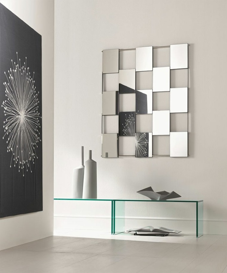 miroir design moderne déco mur table verre