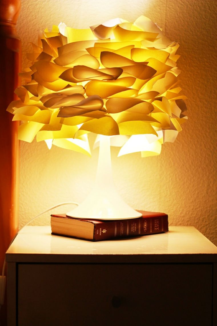 abat-jour diy papier idée original lampe à pied abat jour fabriquer