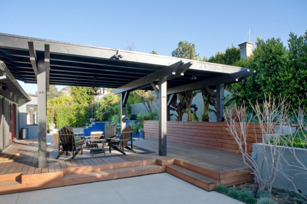 terrasse exterieur style minimaliste design maison idée aménagement jardin abri de jardin brico deco 