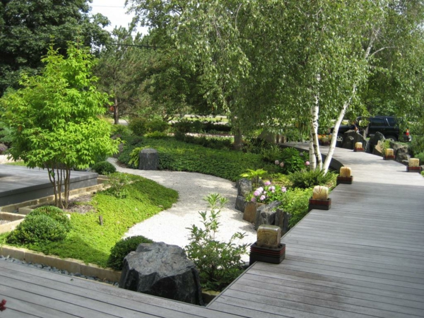 amenagement jardin moderne zen