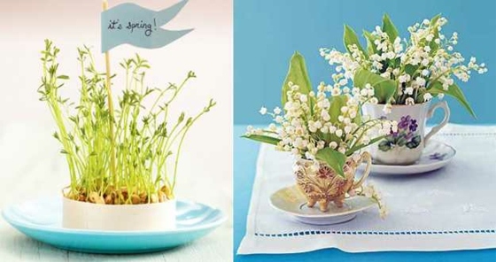 deco table printemps florale