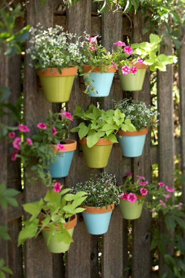 decor jardin exterieur pots fleurs