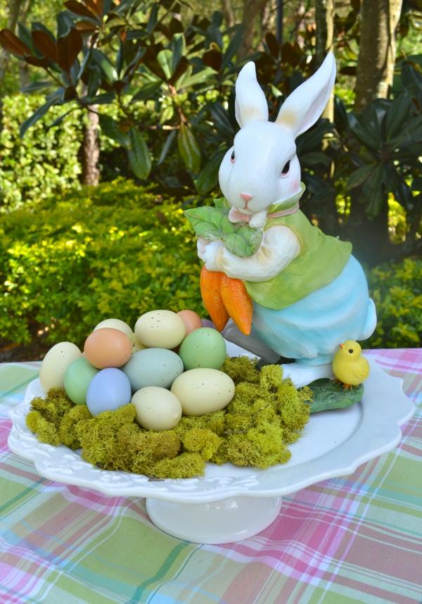 décoration Pâques lapin céramique