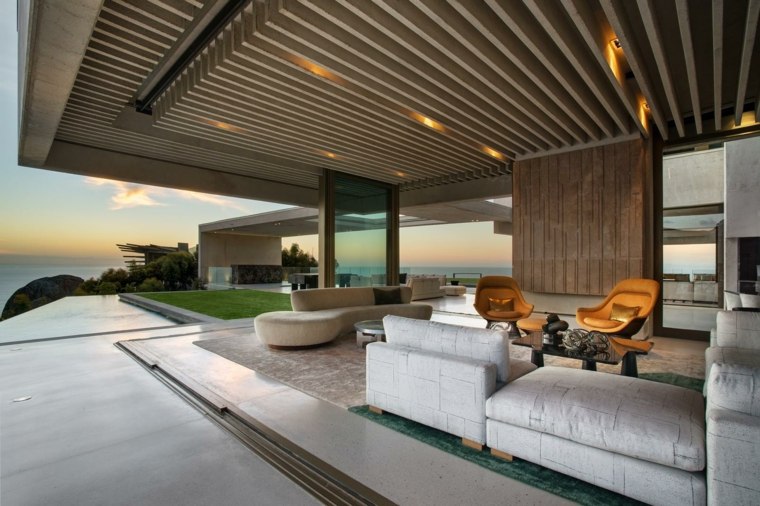 patio design meubles gris modernes
