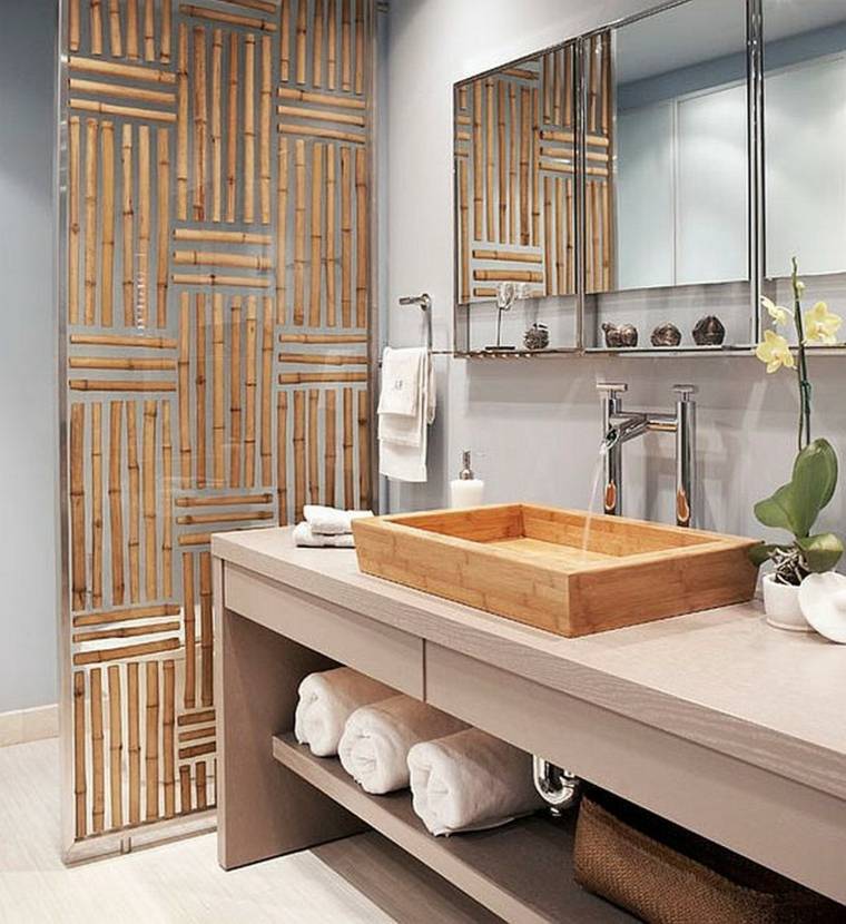 bambou déco salle de bain