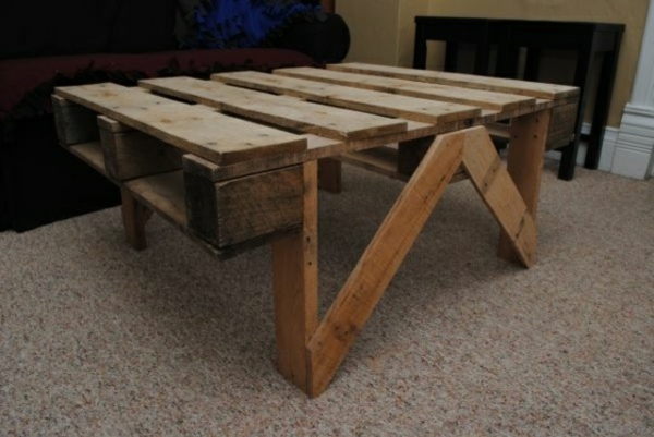 table basse de salon pas chère table en palette de bois