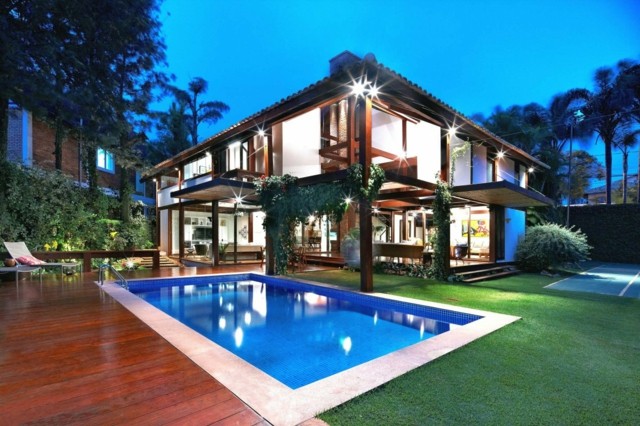 maison moderne piscine design