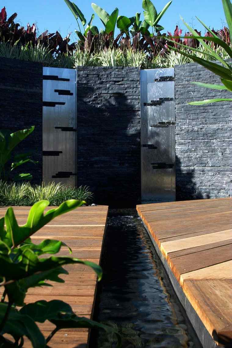 mur d'eau design jardin