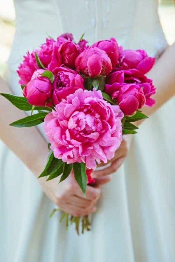 bouquet de mariée de couleur rose fleurs fraîcheur 