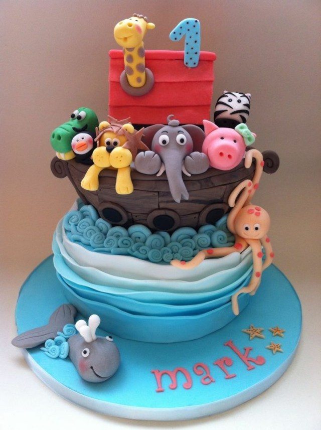 gâteau d'anniversaire pour enfant idée animaux fille garçon éléphant cochon