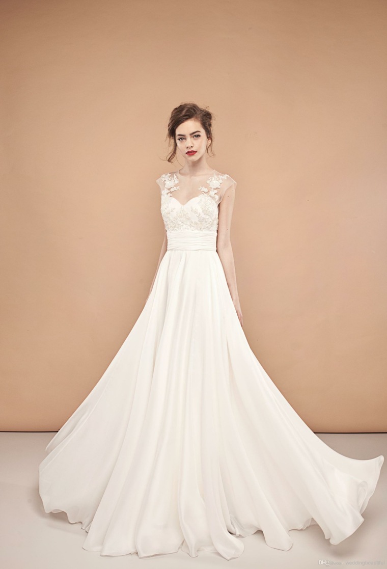 robe de mariée blanche idée classique marriage 