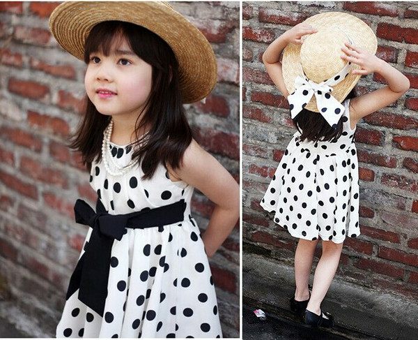 robe petite fille points