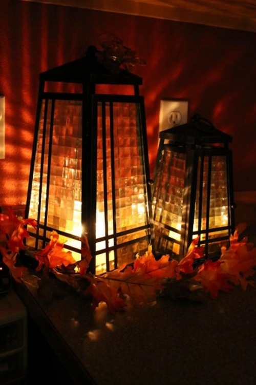 ambiance romantique deux lanternes decoration