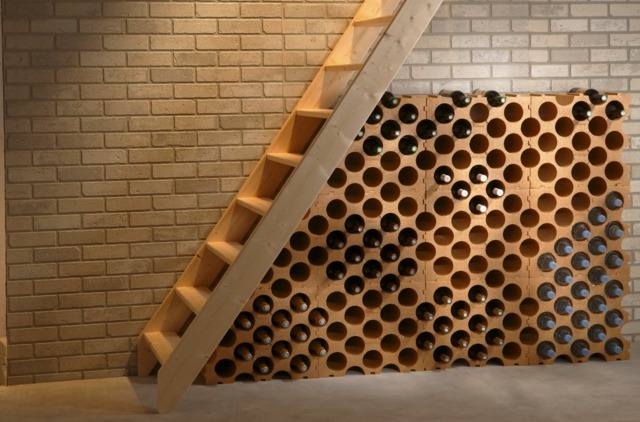 rangements cave à vin casier à vin en polystyrène bois