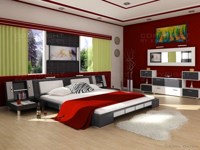 déco chambre idée pas cher lit mobilier chambre design tableau murs