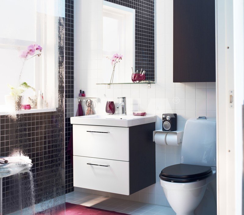 salle de bain design idée meuble petit espace toilettes déco