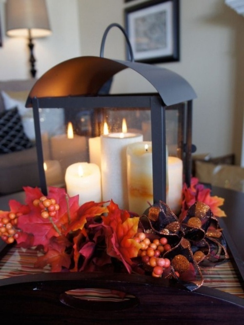 zoom decoration automne bougies
