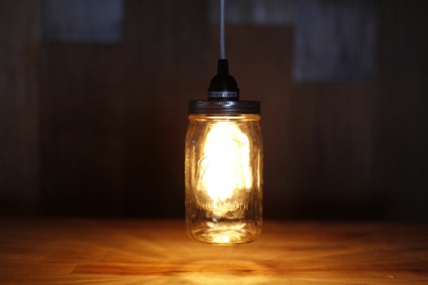 DIY déco lanterne faite à partir d'un bocal