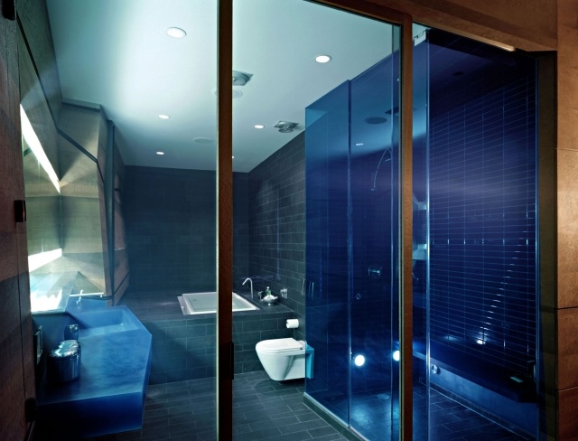 Idée-déco-salle-de-bains-couleur-bleue-parapet-transparent