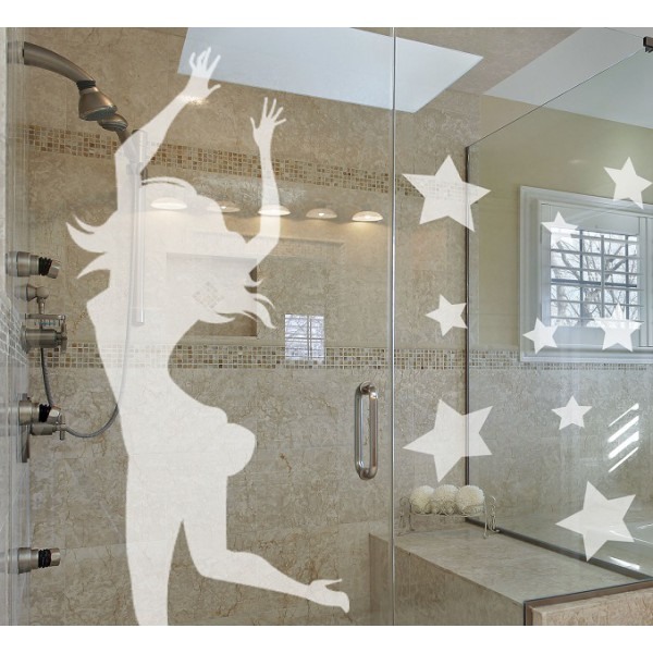 Stickers salle de bain avec étoiles