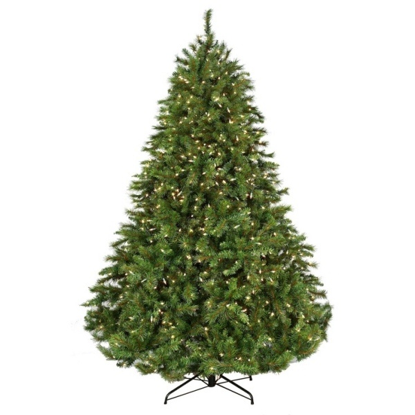 arbre-Noël-idée-originale-guirlande-lumineuse-couleur-verte-salon