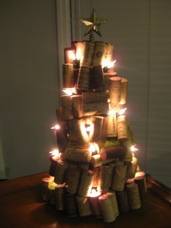 bouchon de liège décoration-Noël-DIY-idées-sympas-guirlandes-lumineuses