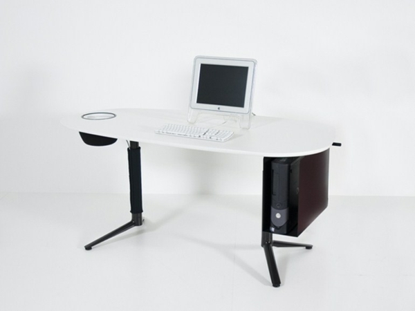 bureau ergonomique KEI workstation couleur blanche surface