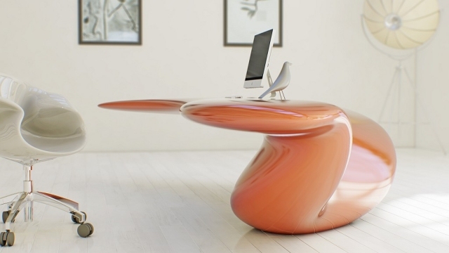 bureau-informatique-idée-originale-ultra-moderne-couleur-orange