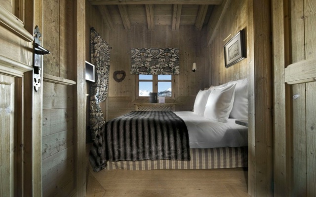 Chambre à coucher style montagnard  belle vacances ski chalet