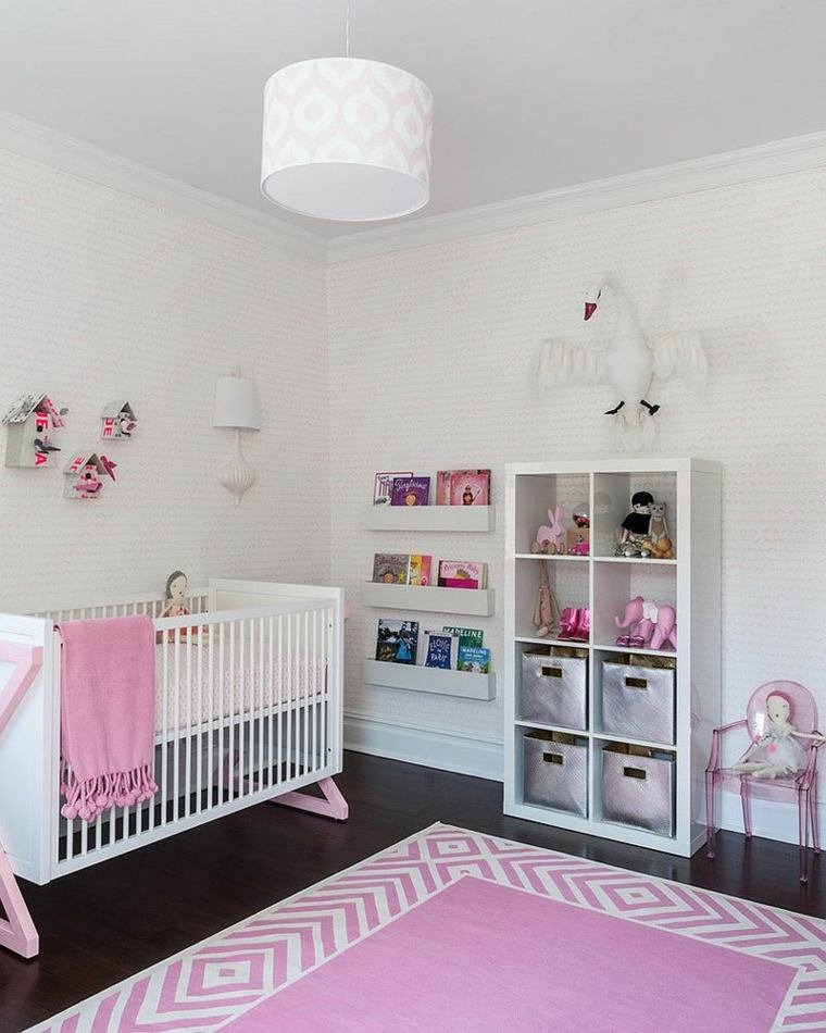 chambre bébé fille papier peint