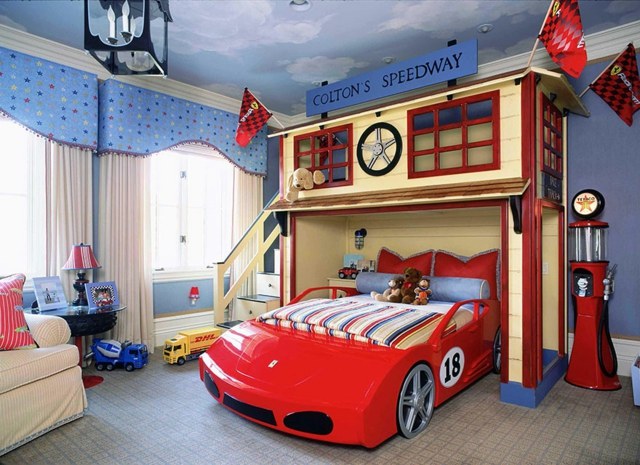 chambre enfant lit voiture moderne