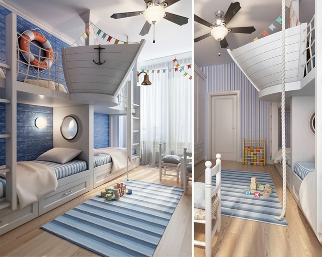 chambre pour enfant lits bateaux
