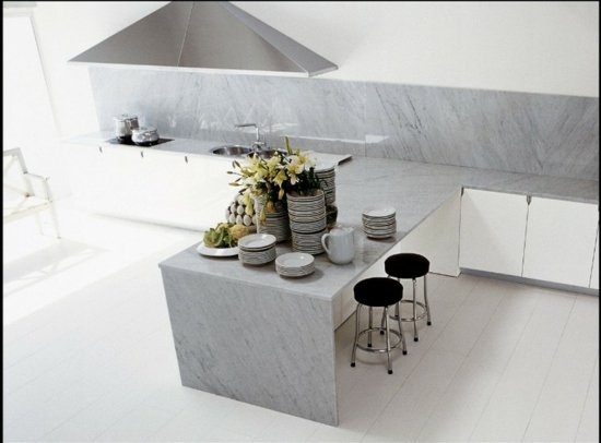 cuisine design moderne marbre