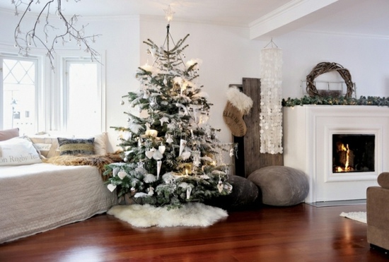 decoration chaleureuse Noel salon