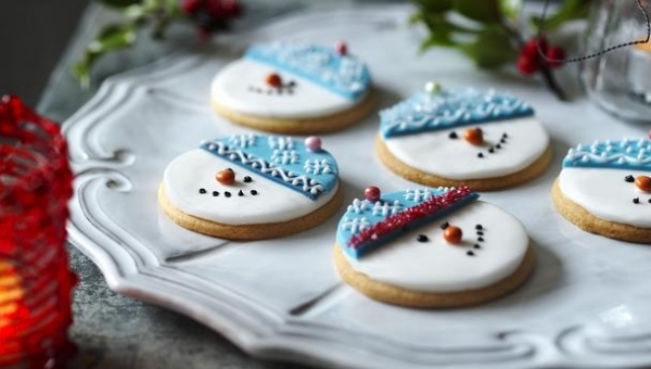 déco biscuits Noël bonhommes neige fondant