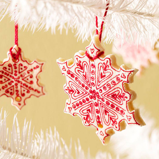 décoration Noël idées flocons pâte salée