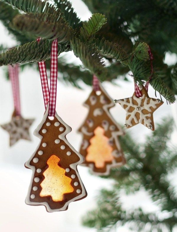 décoration des biscuits de Noël ruban accrocher sapin