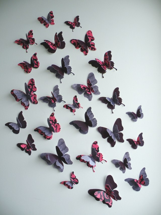 décoration-murale-idée-originale-theme-papillons