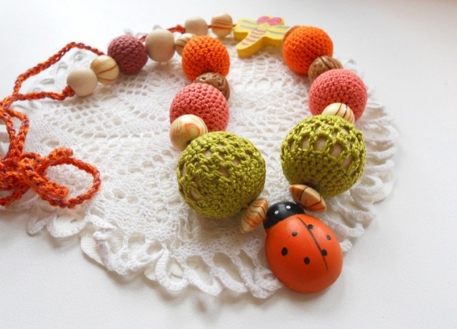 fabriquer des bijoux crochet couleurs automnales