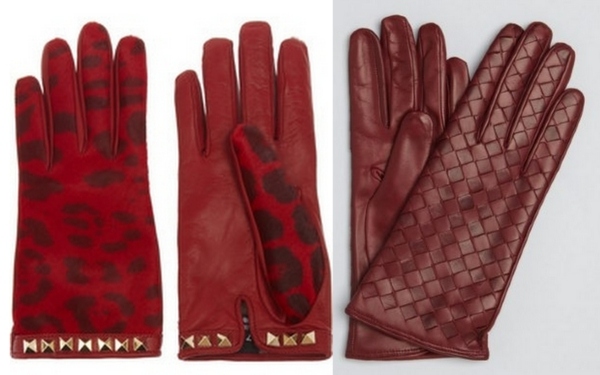 gants femme rouge valentino