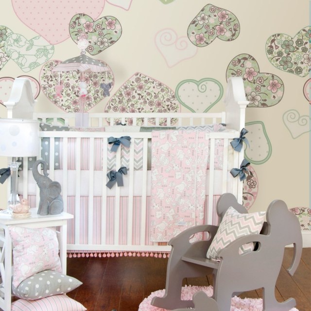 idée-déco-chambre-bébé-éléphant-peluche-gris-chaise-berçante-grise-éléphant idée déco chambre bébé