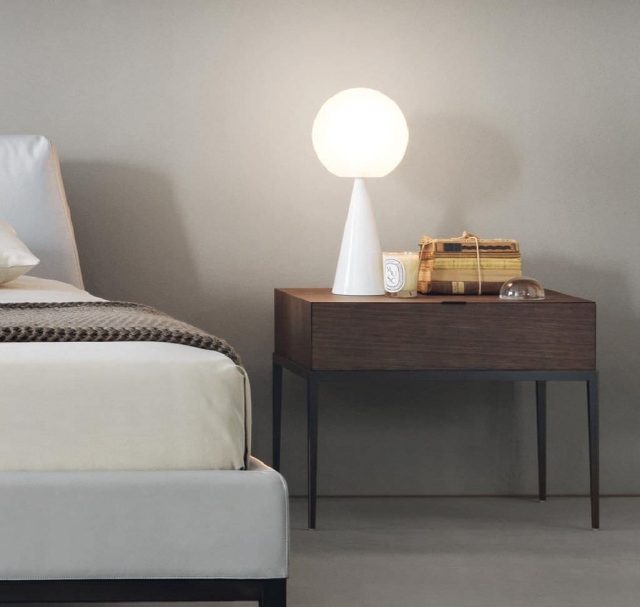 lampe-chevet-lampe-lave-blanche-élégante-ulta-moderne-table-chevet-bois lampe de chevet